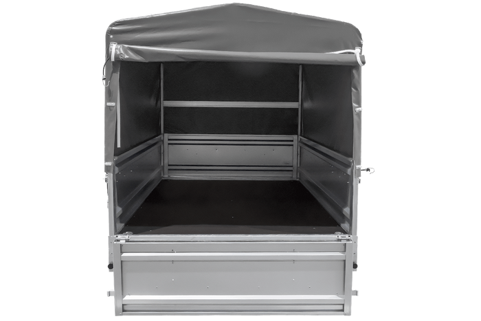 Remorque 264x125 UNITRAILER FORCE 264 KIPP avec châssis H-800 et bâche grise