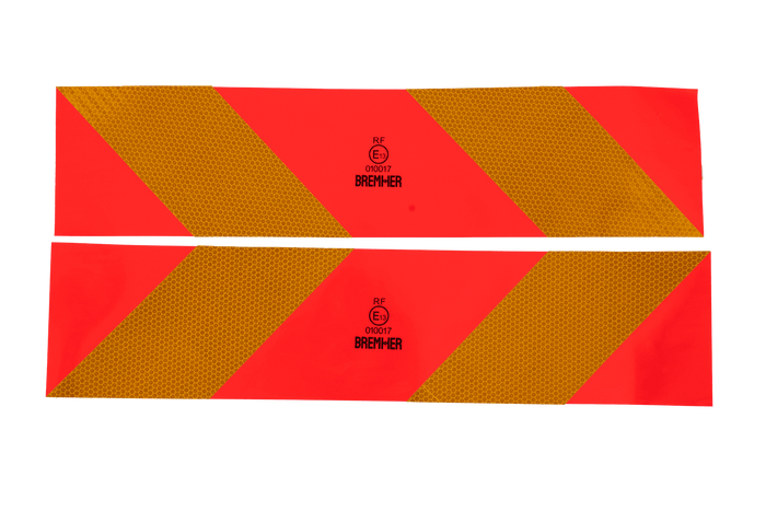 Autocollants, autocollants réfléchissants, HERMON court, plaques de marquage pour véhicules lourds, 565 x 132 mm, gauche + droite