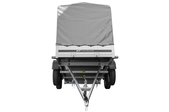 REMORQUE DE JARDIN 264/2 KIPP AVEC ROUE DE SUPPORT, CADRE H-1100 BACHE GRISE