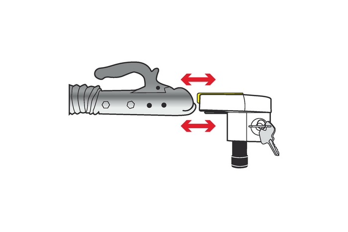 Protection, antivol universel pour boule d'attelage remorque LAMPA 65404 