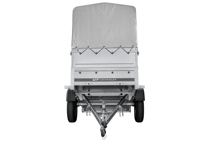 Remorque légère 200x106 UNITRAILER GARDEN 200 KIPP avec ridelles BIS, châssis H-800 et bâche grise