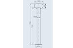Béquille, support fixe WINTERHOFF RSR48-700 pour remorque plateau 150 kg, 48 mm x 700 mm
