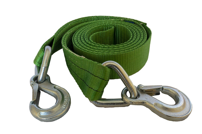Corde; sangle de remorquage avec crochets Sangle de remorquage HILLS 5 m/60 mm/6 t verte