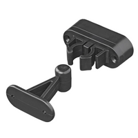 Loquet de porte de caravane ou de camping-car ProPlus 362622V02BK, poignée à ressort noire pour maintenir la porte