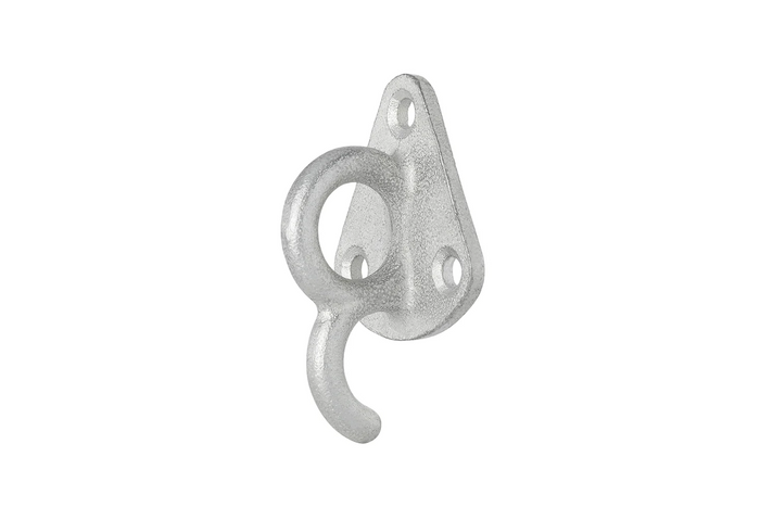 Crochet latéral métallique ProPlus 342157 avec œillet pour la fixation de bâches, cordes de remorque