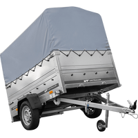 Remorque légère sur ressorts 200x125 UNITRAILER GARDEN 201/R KIPP avec côtés BIS, châssis H-800 et bâche grise