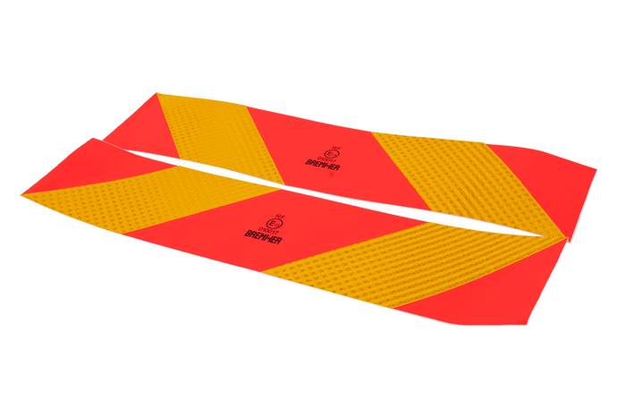 Autocollants, autocollants réfléchissants, HERMON court, plaques de marquage pour véhicules lourds, 565 x 132 mm, gauche + droite