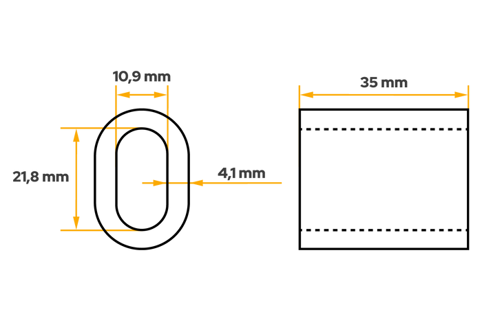 Manchon à sertir aluminium pour câble DROMET ZLA10, de 10mm