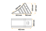 Cale de roue AL-KO H : 247 mm UK53 métal