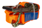 Ensemble de quatre courroies de transport UNITRAILER 12 m/50 mm/5 t orange avec tendeur