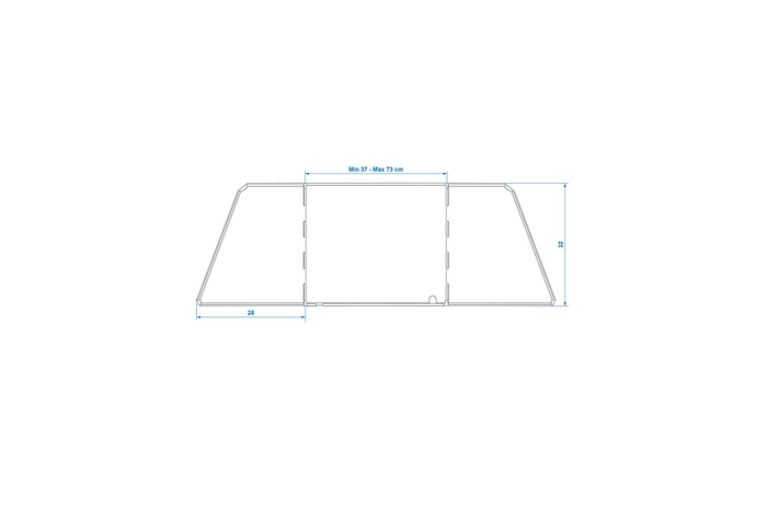 Pare-vent pliable ProPlus 370340V03 pour réchauds de camping, brûleurs 37-70 cm