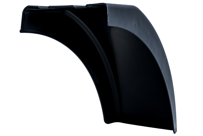 Demi-garde-boue pour remorque DOMAR DR1012201 passage de roue 384/200mm droit