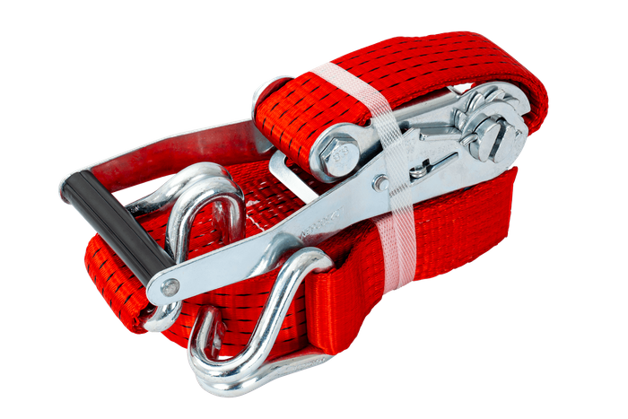 Courroie de transport rouge UNITRAIER 8 m/50 mm/5 t avec tendeur