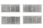 Lot: catadioptres autocollants blancs pour remorques