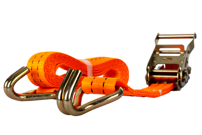 Ensemble de quatre courroies de transport UNITRAILER 3m/35mm/2t orange avec tendeur