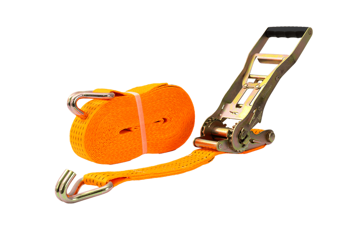 Courroie de transport orange UNITRAILER ERGO 12 m/50 mm/5 t avec tendeur