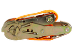 Ensemble de quatre courroies de transport UNITRAIER orange 8 m/25 mm/1 t avec tendeur