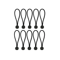 Ensemble de cordes pour fixer les auvents de tente ProPlus 365644 cordes en caoutchouc avec boule 15cm 10 pièces.