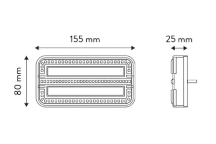 Feux arrière LED TT Technology TT.12024DI, 3 fonctions gauche + droit, magnétiques