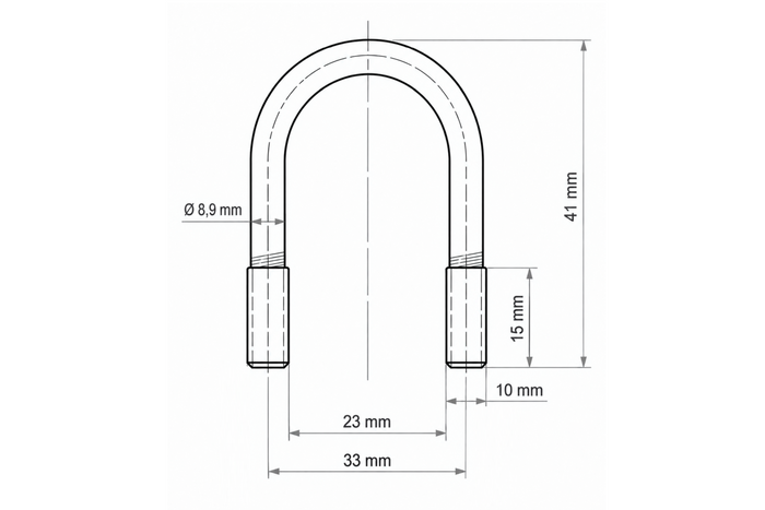 Collier ovale DROMET type B M10 23×41 mm