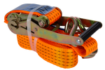 Ensemble de quatre courroies de transport UNITRAILER 5 m/50 mm/5 t orange avec tendeur