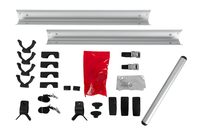 Plateforme de transport sur attelage Inter Pack Re-Cargo + adaptateur pour le transport de 3 vélos