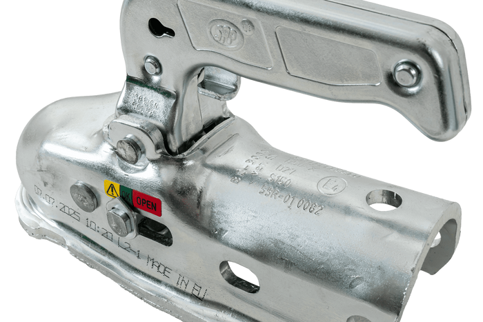 Attelage à boule STEELPRESS BC-3000.1D-00-00+Z2 pour remorque de 3 000 kg avec timon tubulaire de 35 à 50 mm