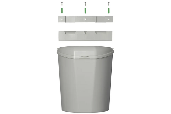 Poubelle ProPlus 370402 avec couvercle pour remorques et camping-cars, 6 L