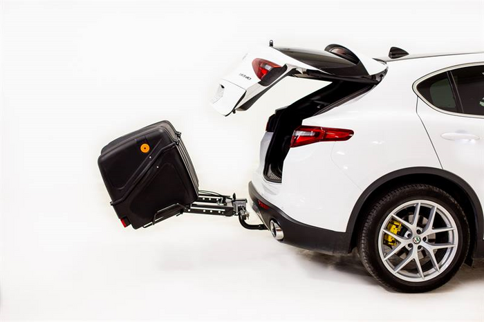 Towbox V1 Black Edition - coffre à bagages monté sur attelage