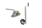 Roue jockey avec bride, bride en fonte KNOTT TK48+B48C6, tube ondulé, 300 kg, 48 mm, 700-940 mm