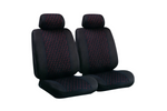 Ensemble de housses de siège auto LAMPA Glamur noires, pour les sièges avant