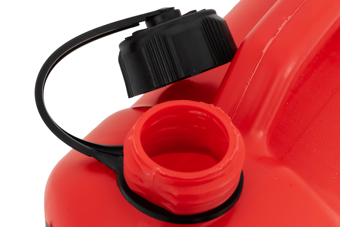 Bidon en plastique HERMON de 5 L avec entonnoir, rouge