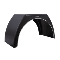 Garde-boue double pour remorque 15-16" DOMAR DK3120, passage de roue plat 1000/510 mm avec jante blanche