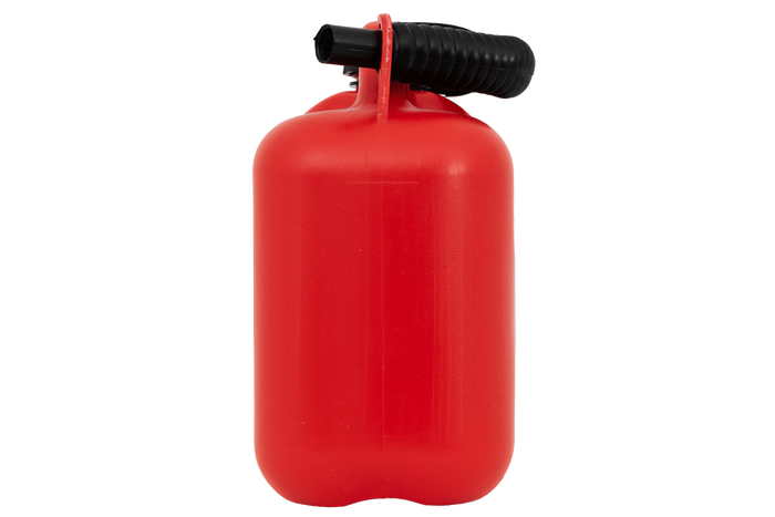 Bidon en plastique HERMON de 5 L avec entonnoir, rouge