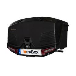 Coffre à bagages Towbox Alpha Urban Black - monté sur attelage