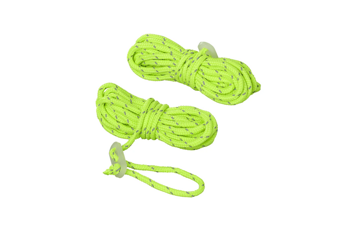 Ensemble de quatre haubans, cordes ProPlus 361802, fils fluorescents pour une tente de 4 m