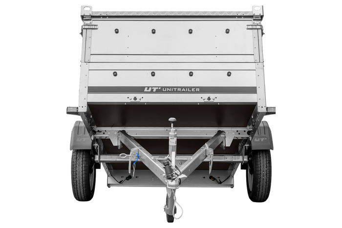 Remorque légère 200x125 UNITRAILER GARDEN 201 KIPP avec ridelles supplémentaires et bâche en aluminium