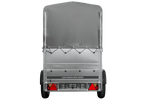 Remorque légère 200x106 UNITRAILER GARDEN 200 KIPP avec ridelles BIS, châssis H-800 et bâche grise