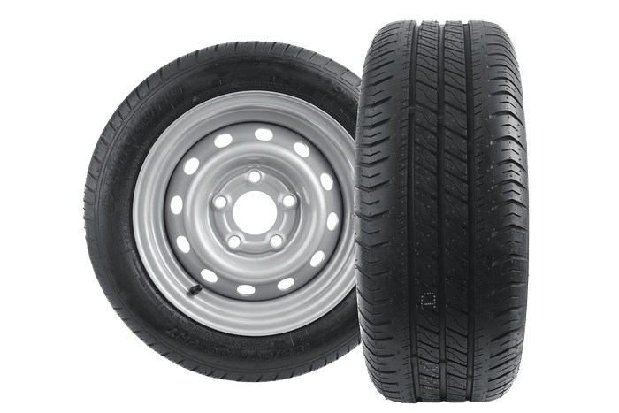 Jeu de deux roues renforcées pour remorque PNEU LINGLONG 195/50 R13C 104/101N JANTE UNITRAILER 5.5Jx13&quot; 5x112 ET:30