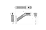 Feu de position LED SPOT WAŚ 2552L W297.5.1, gauche, sur bras long