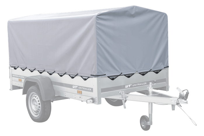 Bâche de protection pour châssis H-800 UNITRAILER, grise, 230 x 125 cm, GARDEN 230 KIPP
