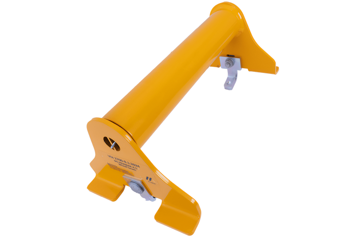 Bloque roue, calle universelle jaune PRAMAR Radstopper VDI 2700 pour dépanneuse