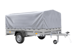 Remorque à un essieu 264x150 UNITRAILER GARDEN 265 KIPP avec arceau H-800 et bâche grise