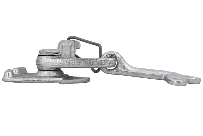 Attelage latéral gauche avec fixation WINTERHOFF WV 10-L + WVG 10-A, fermeture latérale complète remorque