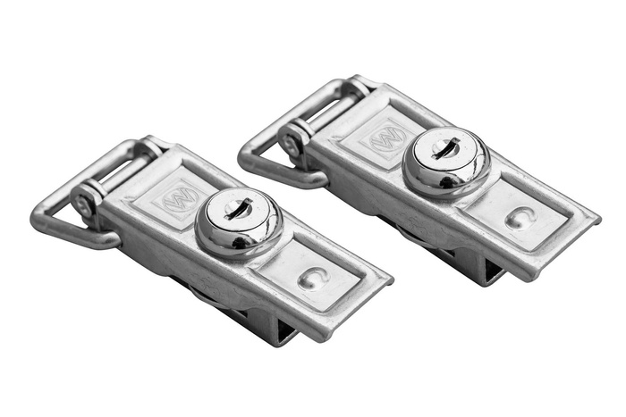 Jeu de deux crochets latéraux de remorque WINTERHOFF BVS 60-1 pour verrouiller le côté de la remorque avec une clé