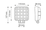 Réflecteur pour lampe de travail LED TT TECHNOLOGY TT.13208M 16 LED 3400 lm avec aimant