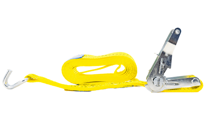 Jeu de quatre courroies de transport jaunes UNITRAIER 4 m/35 mm/2 t avec tendeur