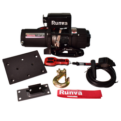 Treuil électrique pour remorque RUNVA EWP3500A 12V 1588kg avec câble de 12,8m