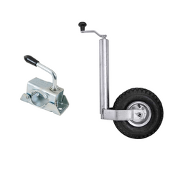Roue jockey avec bride KNOTT TK48+LB48 150 kg 48 mm 500-720 mm