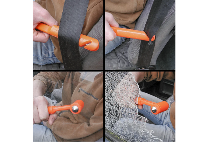 Marteau à vitre de sécurité ProPlus 540050, couteau à ceinture de sécurité